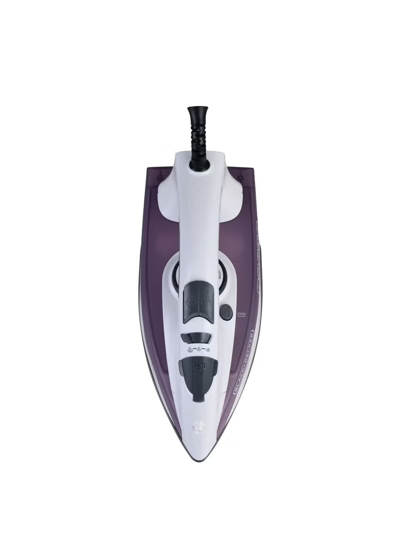 BLACK+DECKER 1750W Steam Iron with NonStick SolePlate